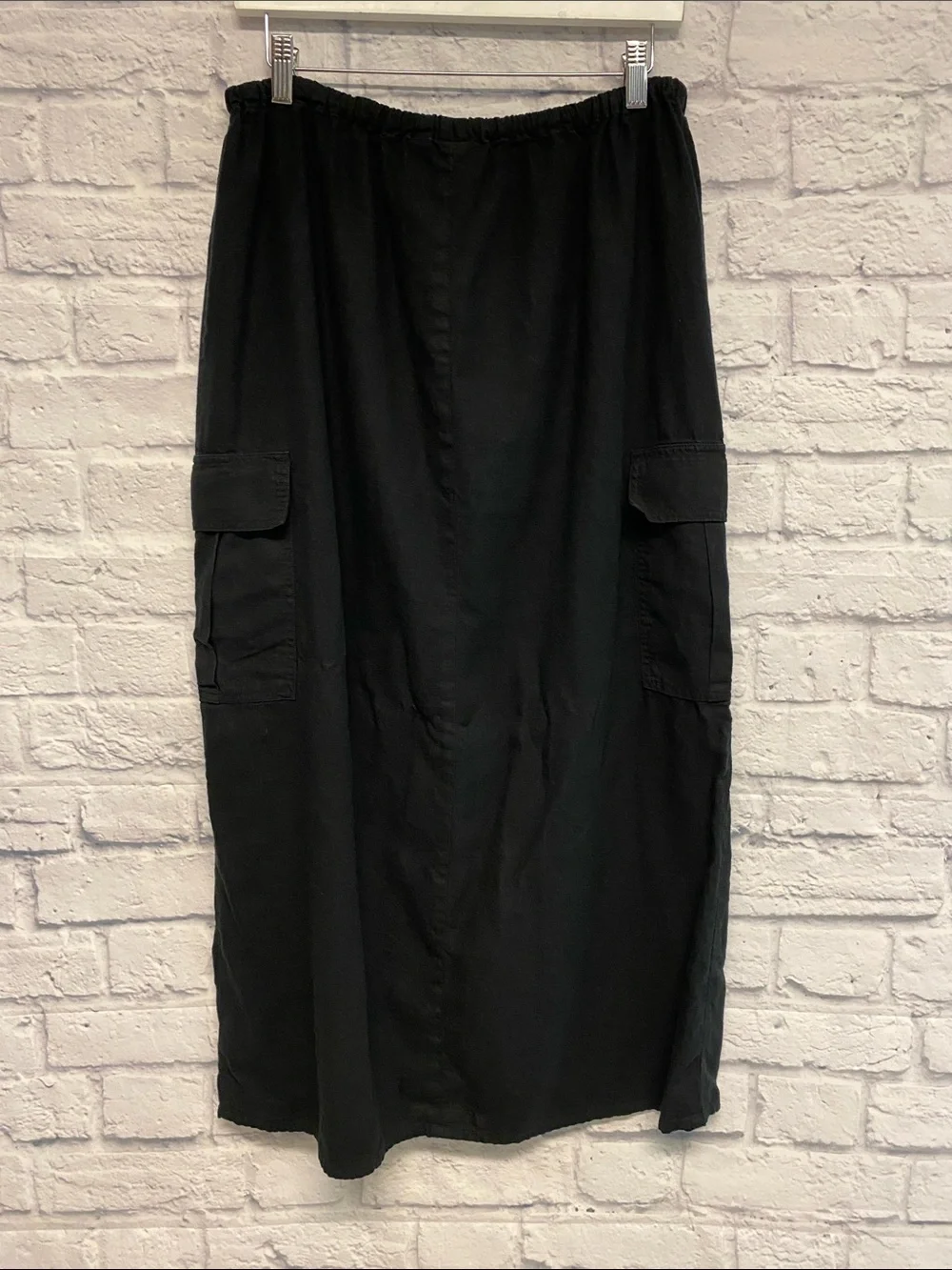 GAP Linen Blend Maxi Skirt with Cargo Pockets and Front Slit Size Large Tall - Picture 4 of 6